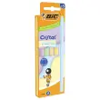 5 Stylos billes Cristal - Pointe moyenne 0,6mm - Coloris pastels - BIC