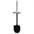 Brosse WC avec support mural - Inox satiné