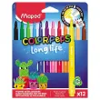 12 Feutres Long Life - Pointe moyenne - MAPED 