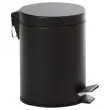 Collecteur à pédale avec bac intérieur en plastique - 5L - Noir