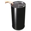 Collecteur tri sélectif - 3 compartiments - 60L - Noir.