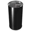 Collecteur tri sélectif - 3 compartiments - 60L - Noir.