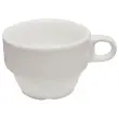6 Tasses à café empilables Scandia 20cl - porcelaine, blanc