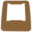 Cadre pour collecteurs "recyclage" 60L et 80L - Brun