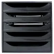 Module de classement Ecobox+ Ecoblack - 5 tiroirs - Noir - EXACOMPTA