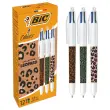Stylo-bille 4 couleurs - Motif l&eacute;opard - BIC 