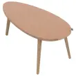 Table basse upcyclée Bellecombe - 95 x P50 cm - Montée - Camel