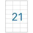 100 Boîte 2100 Etiquettes - 70x42,4mm - Blanche - AGIPA