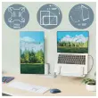 Double Bras Ecran Pivotant & Inclinable avec support PC - LEITZ 