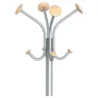 Portemanteau Vienna 4 doubles patères-Alu et bois