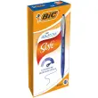 12 Stylos bille Atlantis Soft - Bleu + 1 surligneur jaune offert - BIC 