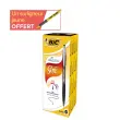 12 Stylos bille Atlantis Soft - Noir + 1 surligneur jaune offert - BIC