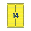 25 Planches d'étiquettes fluorescentes 99,1x38,1 jaune