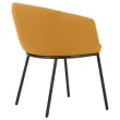 2 Fauteuil Arco Jaune - Pieds en Métal - GENERQIUE
