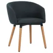 2 Fauteuil ARCO bleu pied bois mont&eacute; 