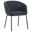 2 Fauteuil ARCO bleu pied m&eacute;tal mont&eacute; 