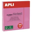 Bloc notes adhésives 75 x 75 mm 100 feuilles rose