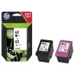 2 Cartouches 62 - Noir & Couleur - HP