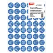4 feuilles de 48 étiquettes bleues