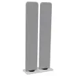 Double cloison acoustique rotative tissu gris pied