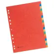 Jeu d'intercalaires carte 3/10ème A4 - 20 onglets - FIDUCIAL