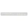Règle de bureau double en plastique - 30 cm