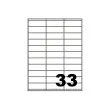 100 Planches de 33 étiquettes à coins carrés - 70 x 25 mm - FIDUCIAL OFFICE SOLUTIONS