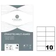100 Planches de 10 étiquettes blanches - Coins carrés - 105 x 57 mm - FIDUCIAL OFFICE SOLUTIONS