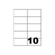 100 Planches de 10 étiquettes blanches - Coins carrés - 105 x 57 mm - FIDUCIAL OFFICE SOLUTIONS