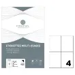 100 Planches de 4 &eacute;tiquettes &agrave; coins carr&eacute;s - 105 x 148,5 mm - FIDUCIAL OFFICE SOLUTIONS 