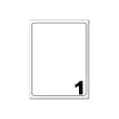 100 Planches d'étiquettes FIDUCIAL coins ronds 199,6x289,1mm 100 étiq/bte
