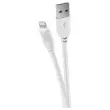 Câble USB-A / Lightning silicone - Blanc