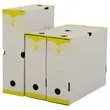 10 Boîtes à archives - Dos 10 cm - jaune - FIDUCIAL