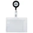 10 Porte-badges securité 2 cartes - 9x5,4 cm avec enrouleur