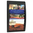 Pr&eacute;sentoir mural en colonne 4 cases pour format 24 x 32 - noir 