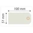 1000 Etiquettes am&eacute;ricaines &agrave; &oelig;illet + fil de fer 100 x 51 mm 
