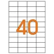 100 Planches d'étiquettes MU 52,5x29,7mm soit 4000 étiquettes permanent