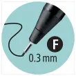 Stylo-feutre SENSOR F - Pointe fine - Noir - STABILO
