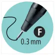 Stylo-feutre SENSOR F - Pointe fine - Rouge - STABILO