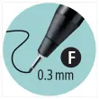 Stylo-feutre SENSOR F - Pointe fine - Vert - STABILO 
