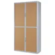 Armoire rideaux EasyOffice - Gris et h&ecirc;tre - PAPERFLOW 