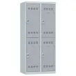 Vestiaire multicases - 2 colonnes de 2 cases - Gris - 180x80 cm - VINCO INDUSTRIES