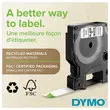 Ruban pour titreuse DYMO D1 12mm transparent impression blanc
