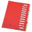 Trieur extensible carte lustrée - 12 onglets - Rouge - FIDUCIAL