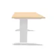 Bureau Buenos Aires - 140 x 80 cm - Plateau hêtre et pieds blancs - FIDUCIAL OFFICE SOLUTIONS