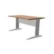 Bureau Buenos Aires - 140 x 80 cm - Plateau noyer et pieds aluminium - FIDUCIAL OFFICE SOLUTIONS