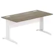 Bureau Buenos Aires - 160 x 80 cm - Plateau noyer et pieds blancs - FIDUCIAL OFFICE SOLUTIONS