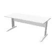 Bureau BUENOS AIRES - blanc et pieds blancs 180x80 cm