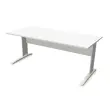 Bureau BUENOS AIRES - Plateau blanc et pieds aluminium - 180x80 cm
