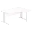 Bureau BUENOS AIRES compact retour à droite blanc/blanc, L160
